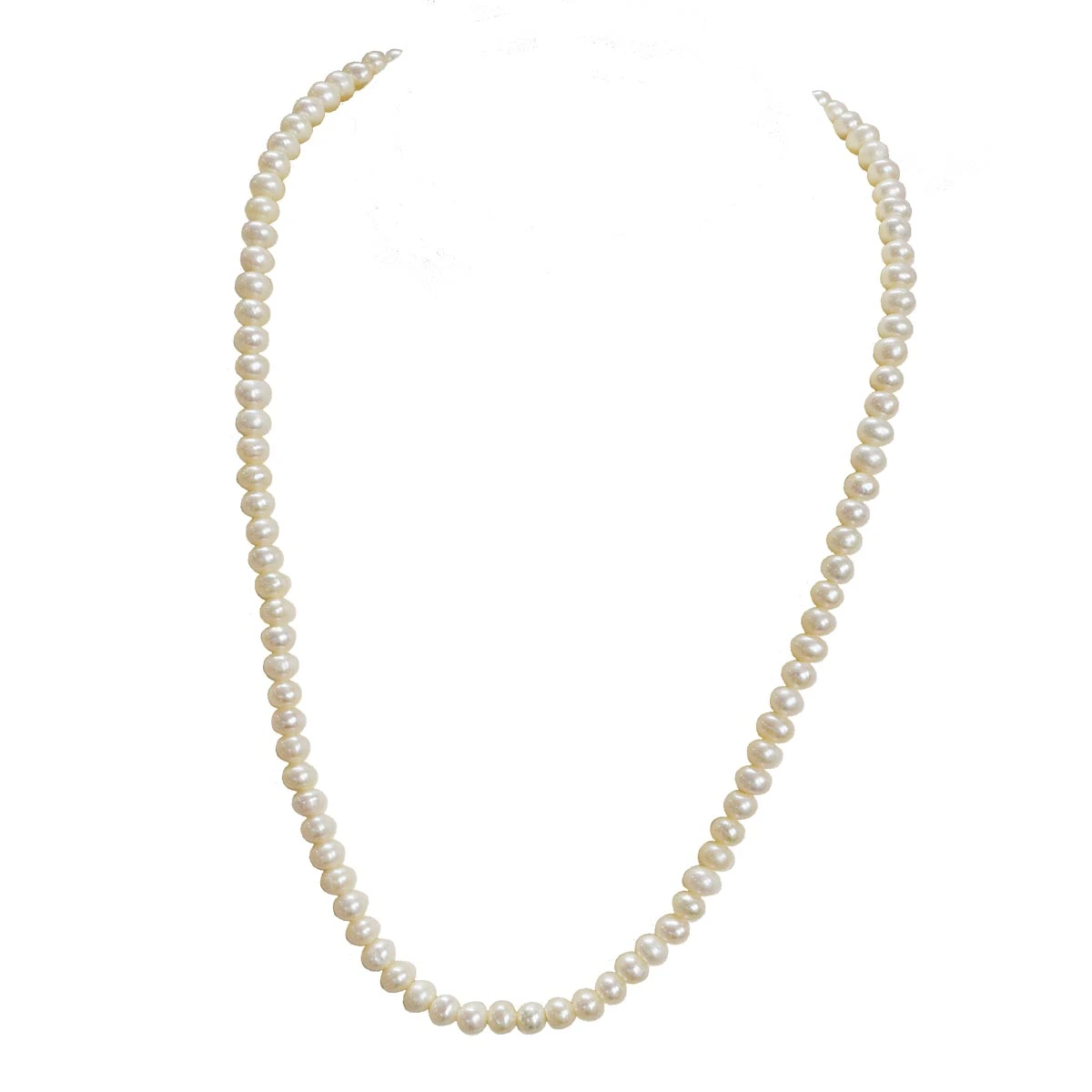 Single Line Real Natural Freshwater Pearl Necklace for Women (SN1004)