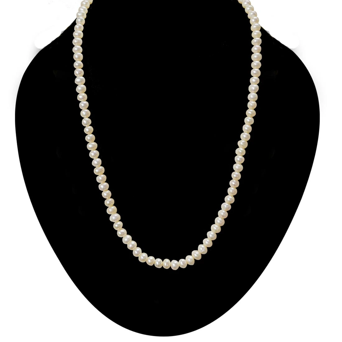 Single Line Real Natural Freshwater Pearl Necklace for Women (SN1004)