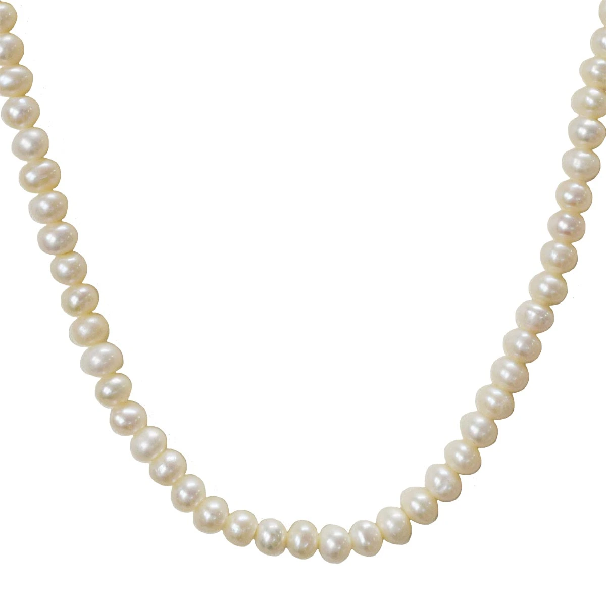 Single Line Real Natural Freshwater Pearl Necklace for Women (SN1004)