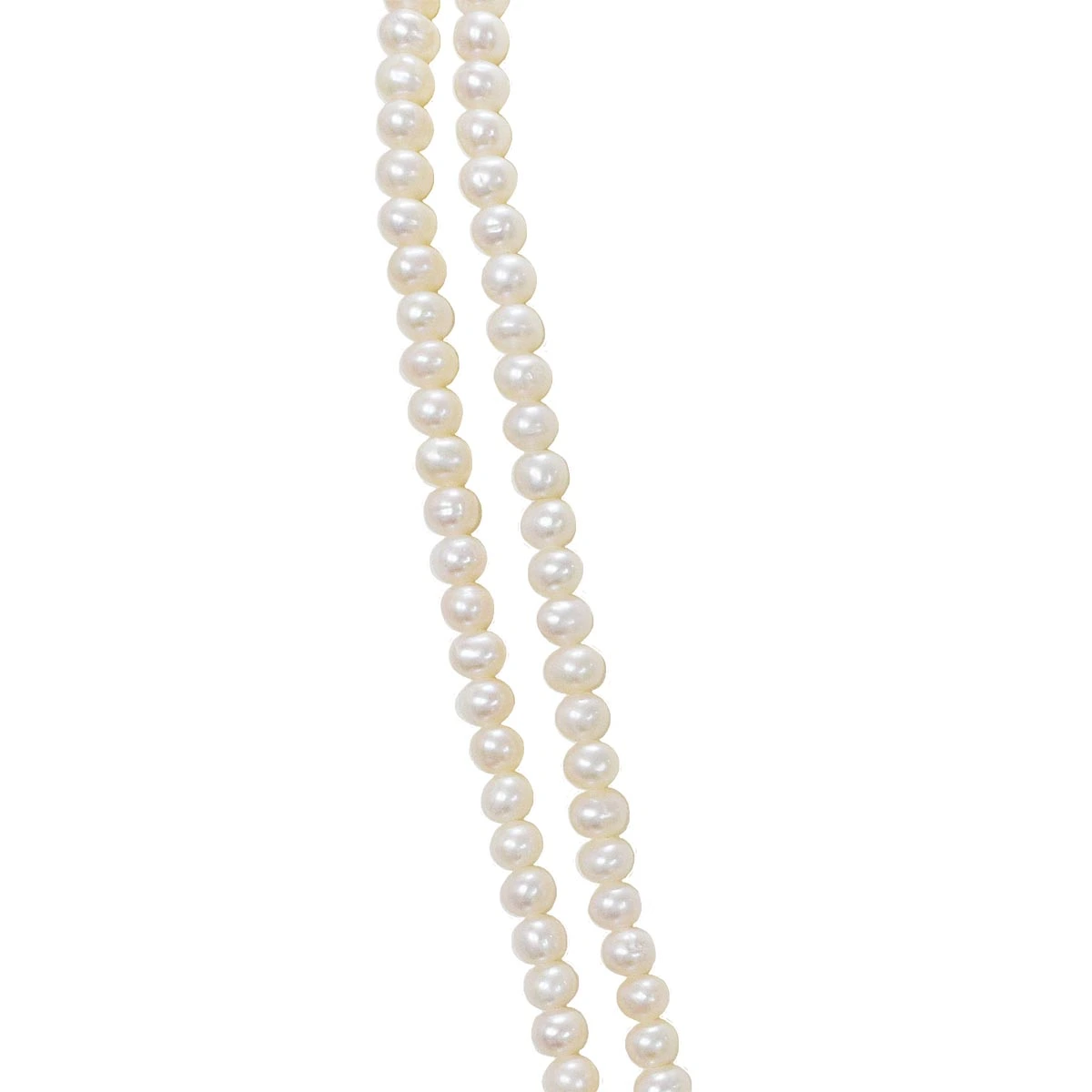 Two Line Real Natural Freshwater Pearl Necklace for Women (SN1005)