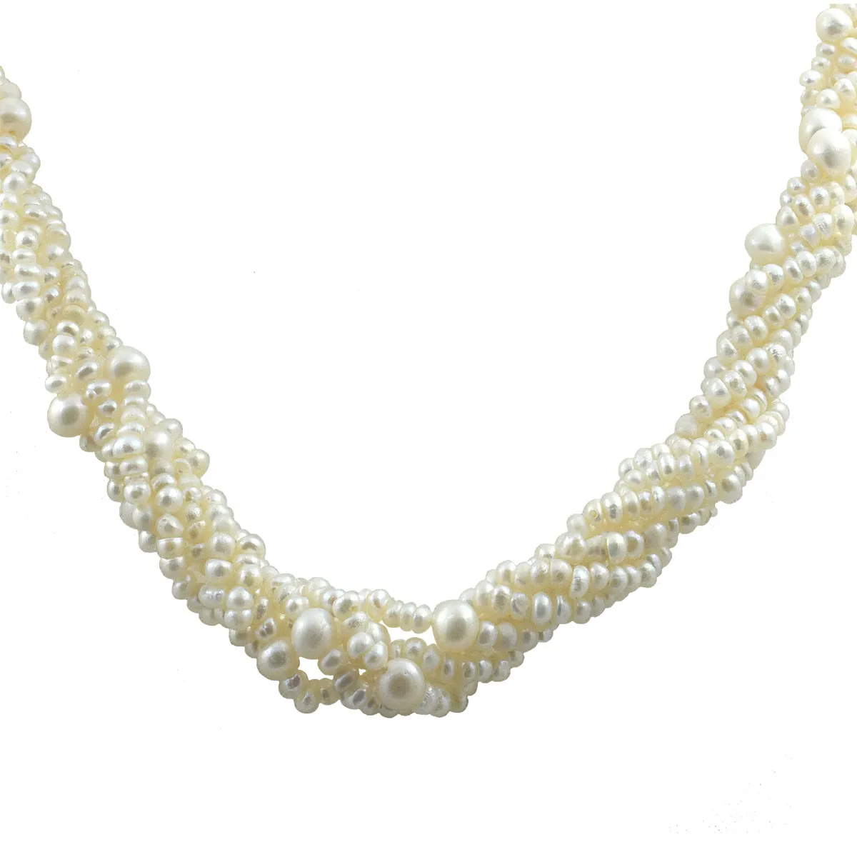 Unlock Your Inner Diva with the Twisted Freshwater Pearl Choker Necklace (SN1053)