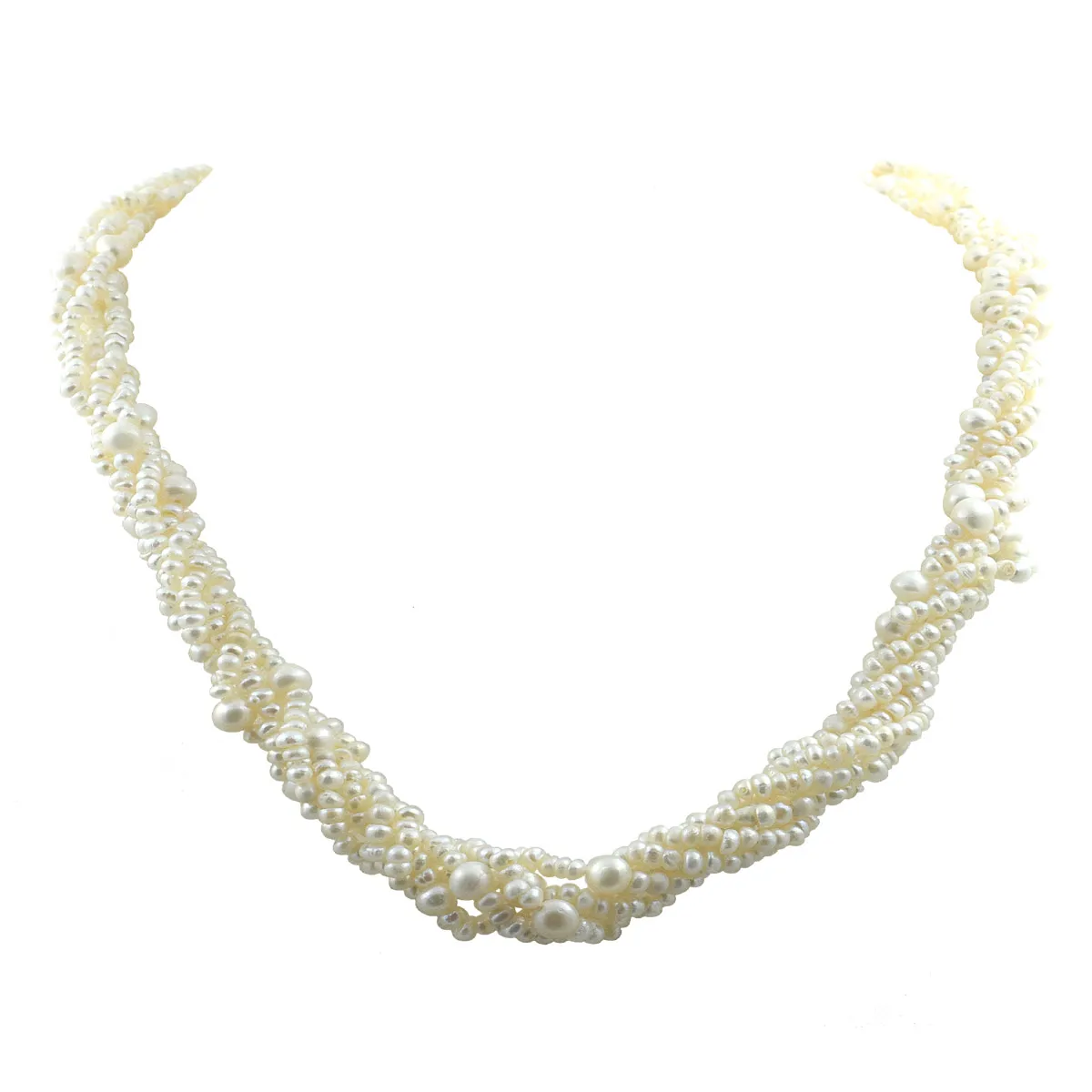 Unlock Your Inner Diva with the Twisted Freshwater Pearl Choker Necklace (SN1053)