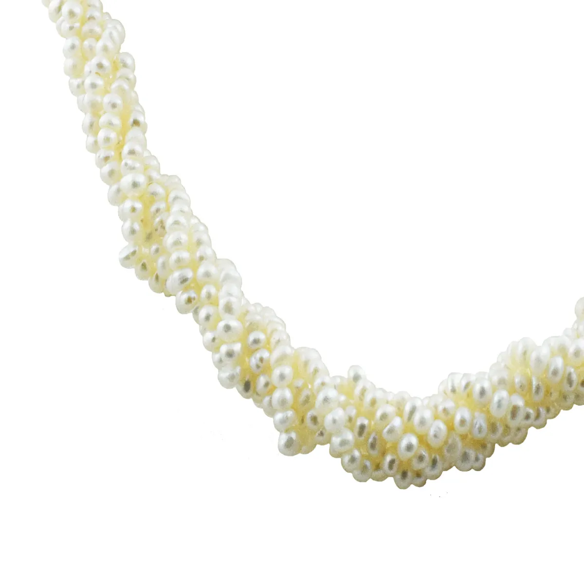 5 Line Real Freshwater Pearl Twisted Necklace for Women (SN1056)