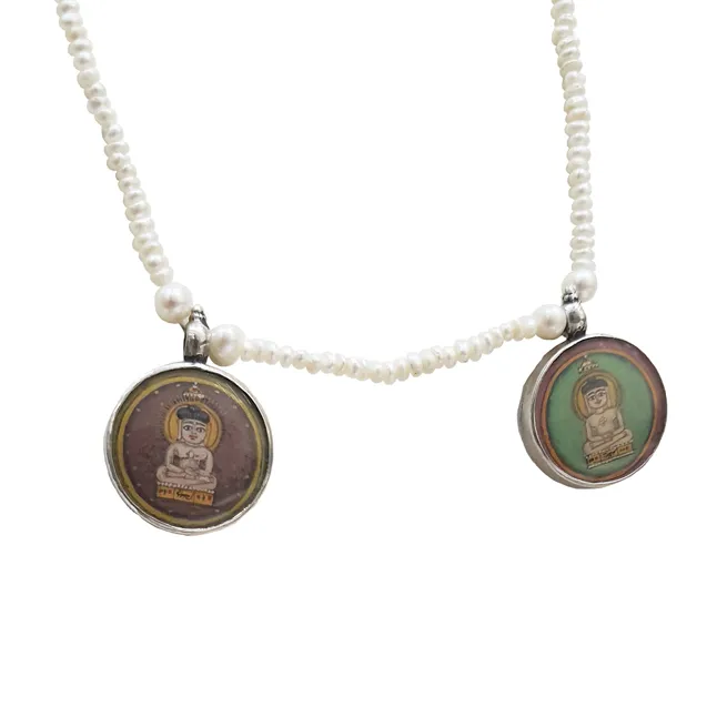 Embrace Your Connection to the Divine: The Bhagvan Mahavir Necklace (SN1085)