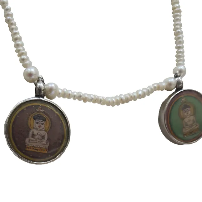 Embrace Your Connection to the Divine: The Bhagvan Mahavir Necklace (SN1085)