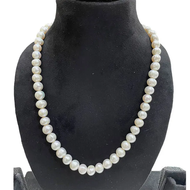 Discover the Radiance: Embrace the White Freshwater Pearl Necklace Today (SN1089)