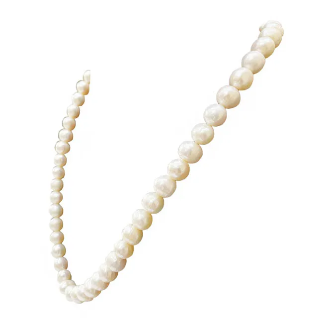 Discover the Radiance: Embrace the White Freshwater Pearl Necklace Today (SN1089)