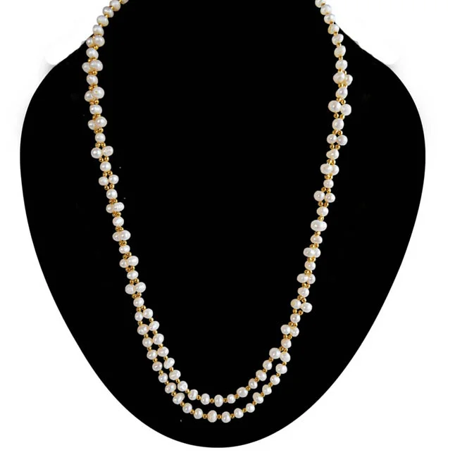 A Touch of Timelessness: Real Freshwater Pearl Necklace