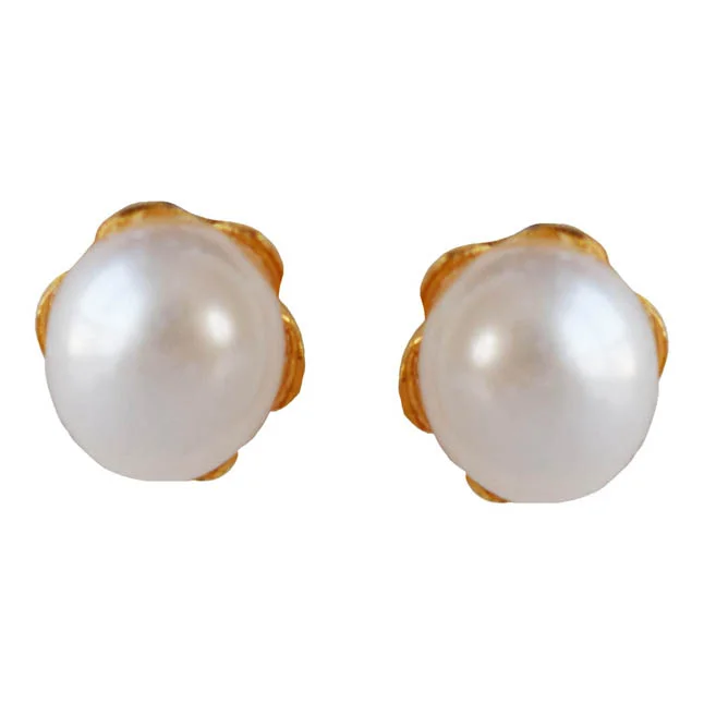 Timeless Elegance: Real Pearl & Gold Plated Pendant Necklace Set