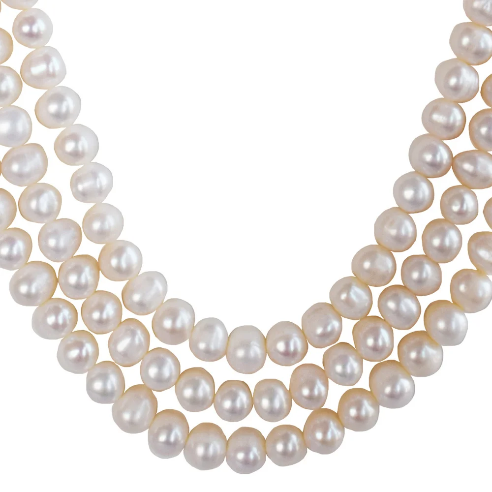 Triple-Layer Freshwater Pearl Necklace (SN1114)