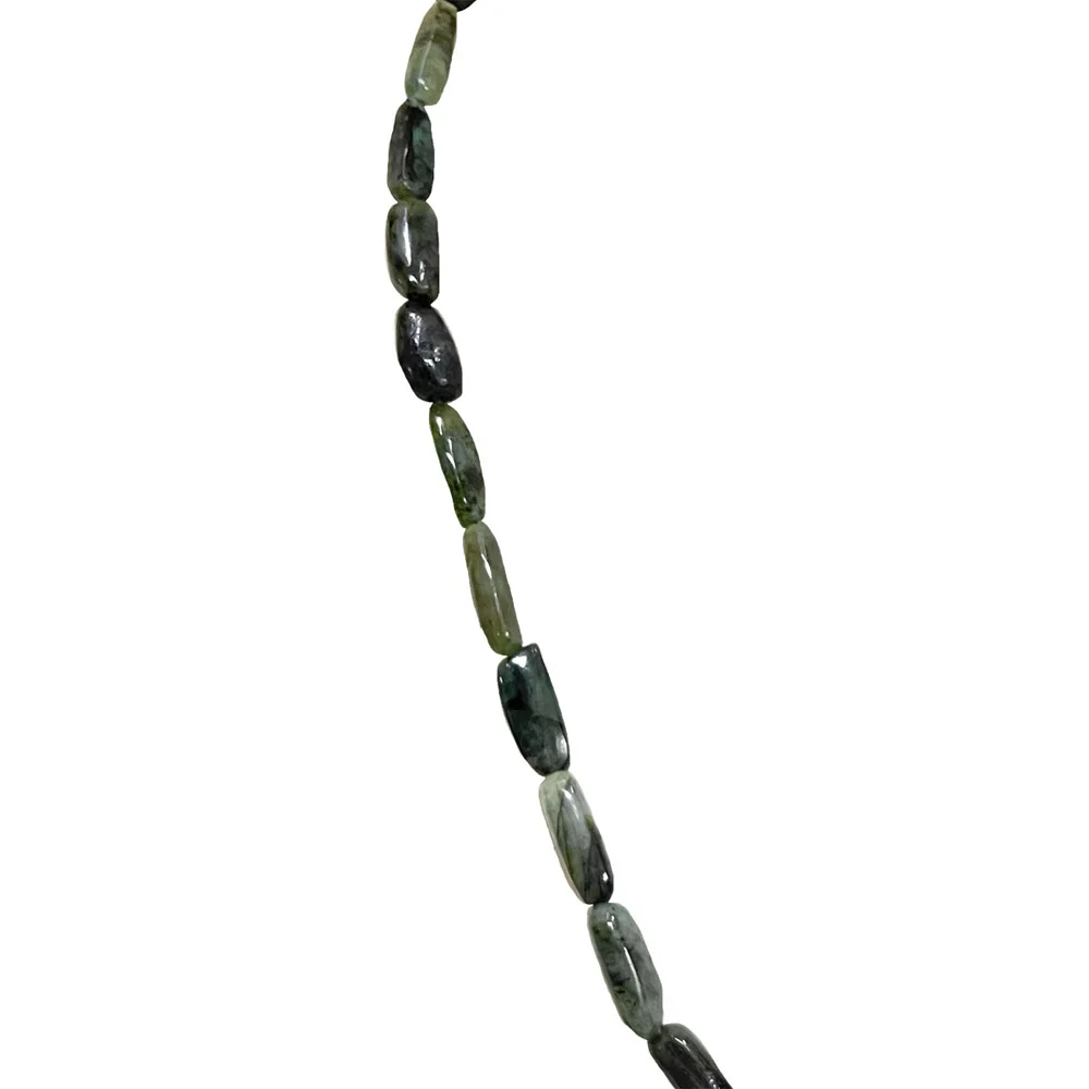 Single Line Real Natural Oval Emerald Necklace (SN1119)