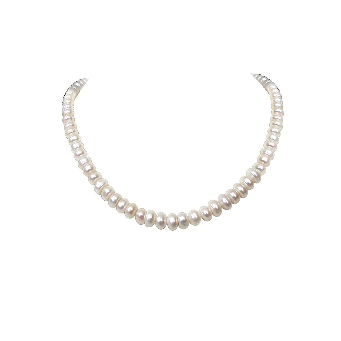 Single Line Real Freshwater Pearl Necklace for Women (AMZKAMALSN123)