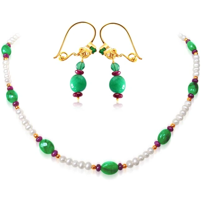 Big Oval Shaped Emerald Set (SN175+SE101)