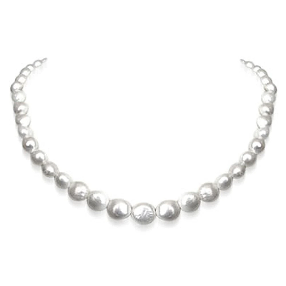 Luminescence - Single Line Real Freshwater Pearl Necklace for Women (SN203)
