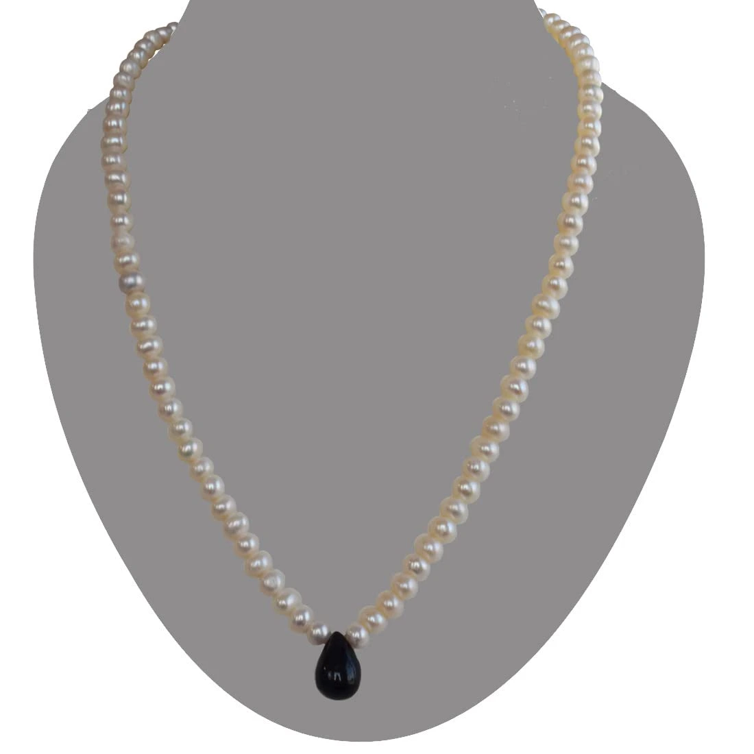 9cts Blue Sapphire & Pearl Necklace (SN543)