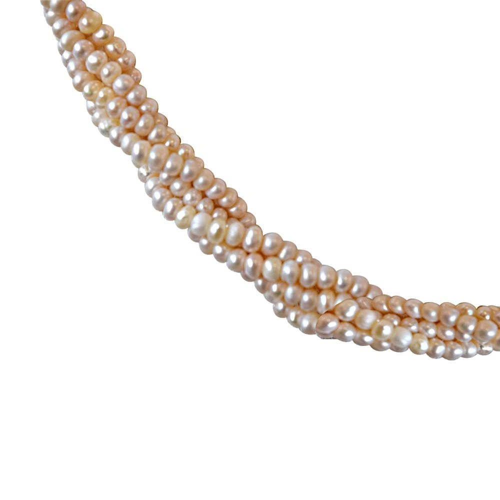 5 Line Twisted Pearl Necklace (SN709)