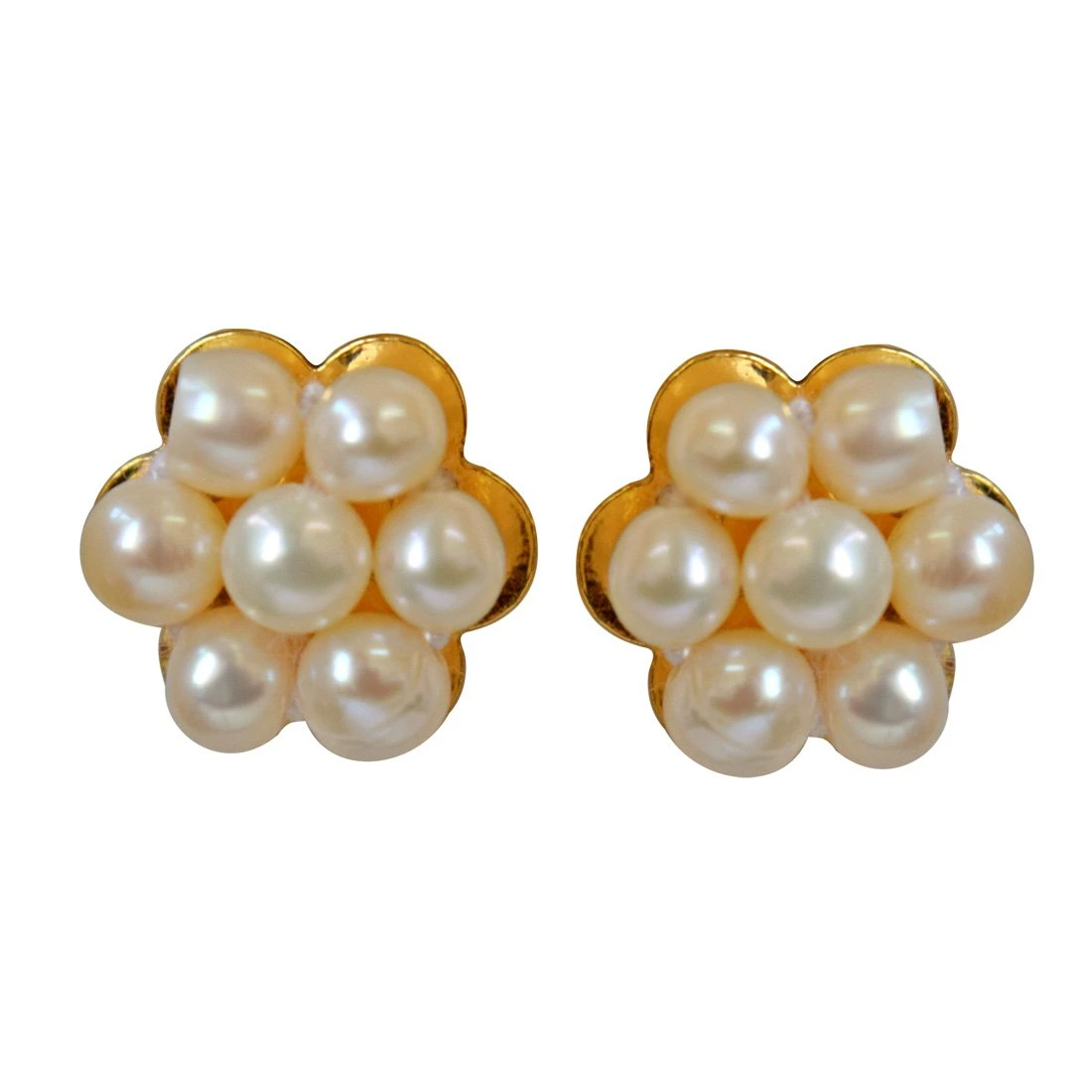 HEARTS OF PEARL EARRING STUDS FOR WOMEN