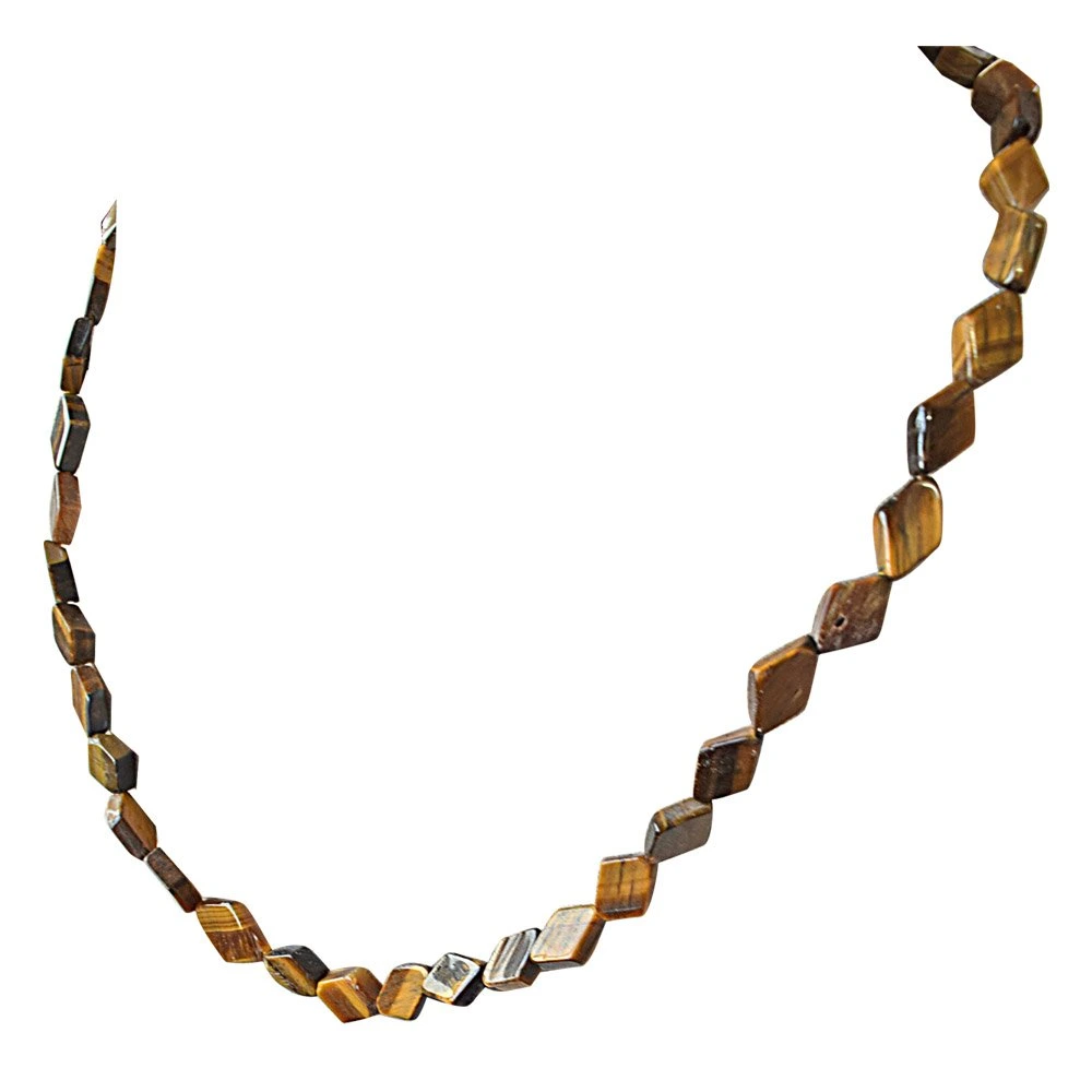 A Classy Indian Accessory - Single Line Real Kite Shape Tiger Eye Necklace for Women (SN754)