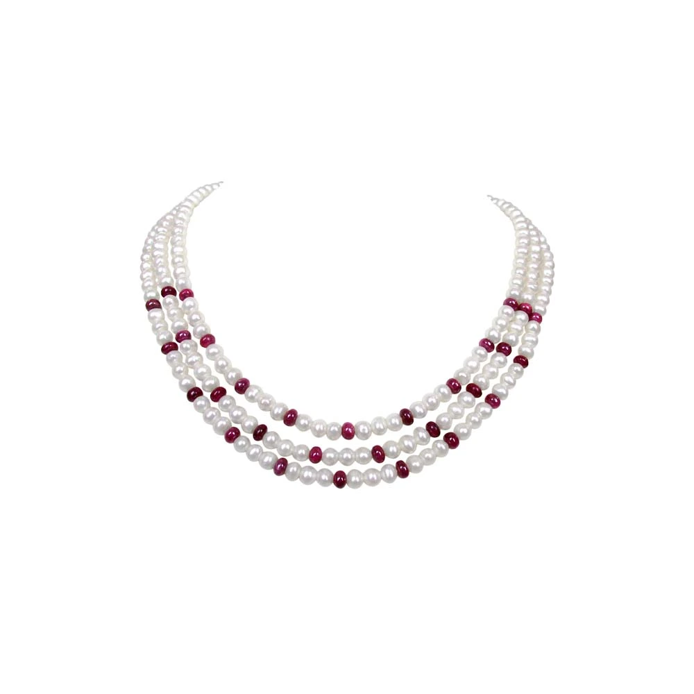 Dazzling Swing Pure Classic Diamond Pendants + FREE Pearl & Ruby Necklace -Special Deals