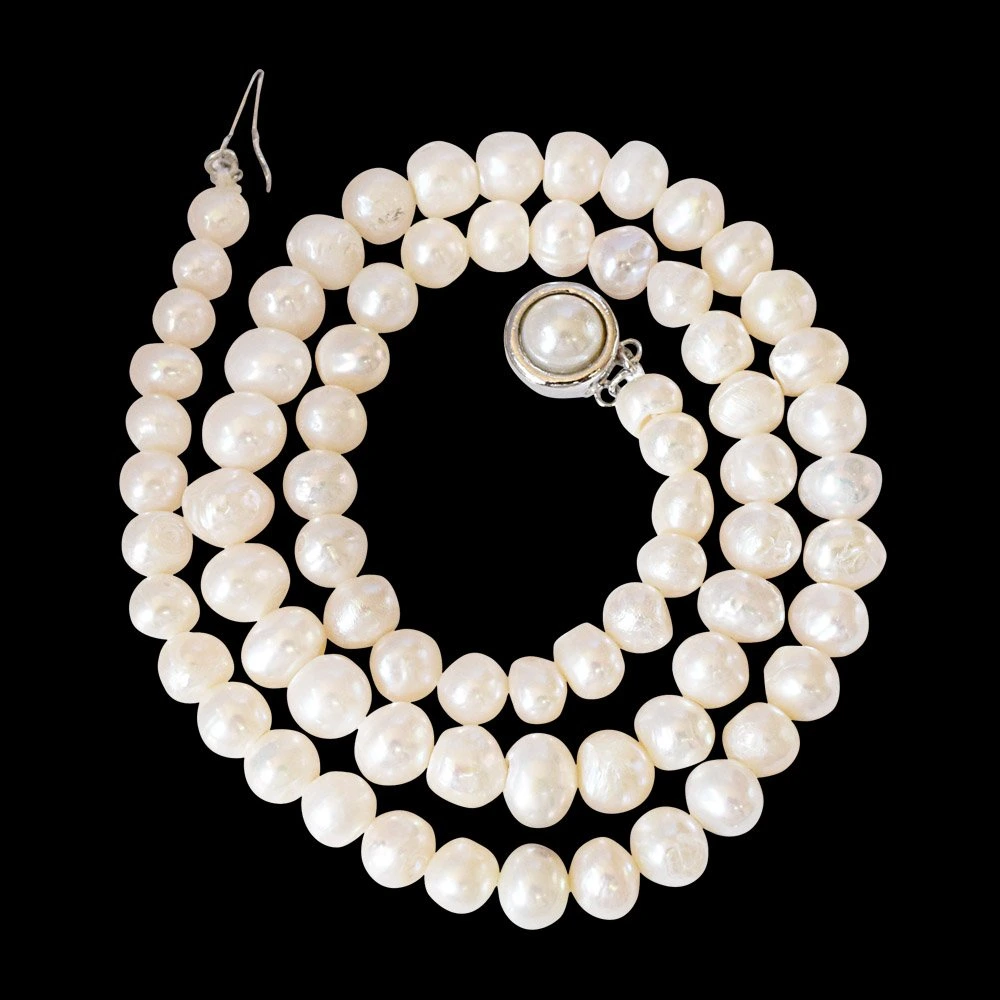 Classic Single Line Real Natural Pearl Necklace for Women unleashing The Elegance in You (SN816)