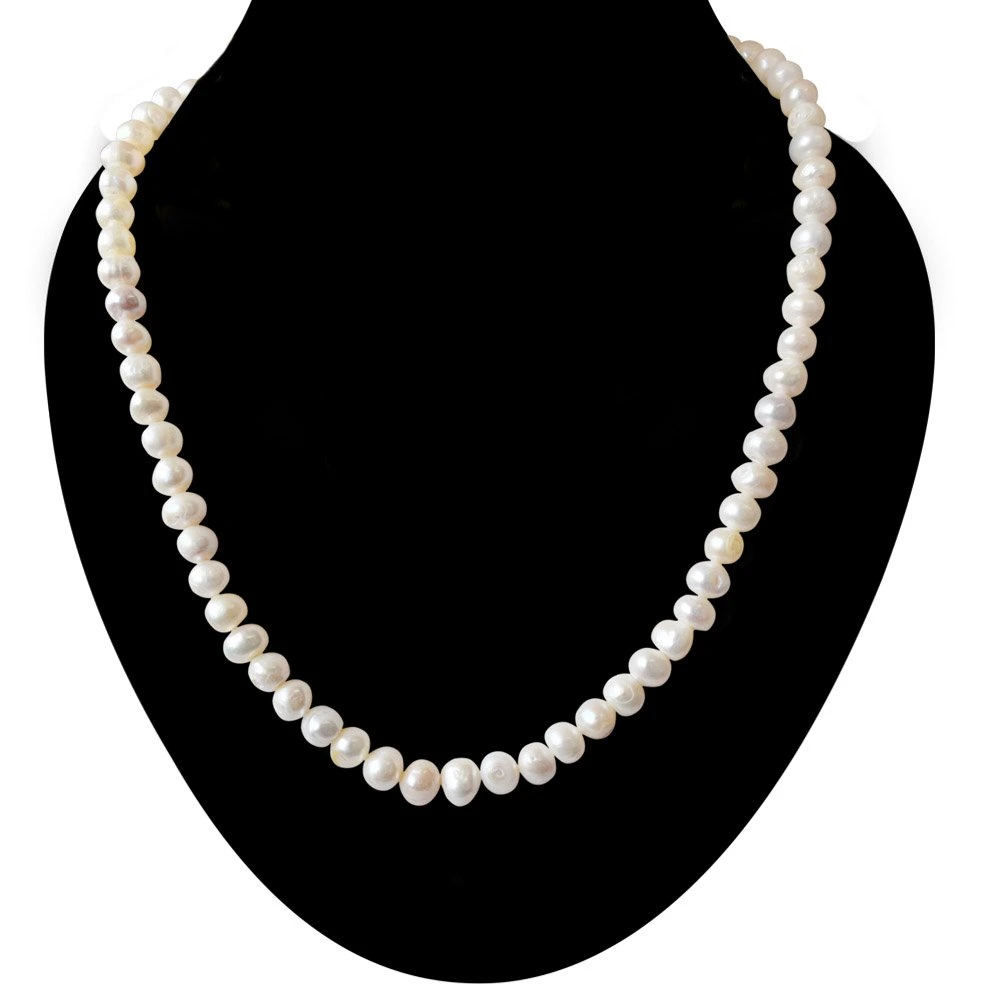 Classic Single Line Real Natural Pearl Necklace for Women unleashing The Elegance in You (SN816)