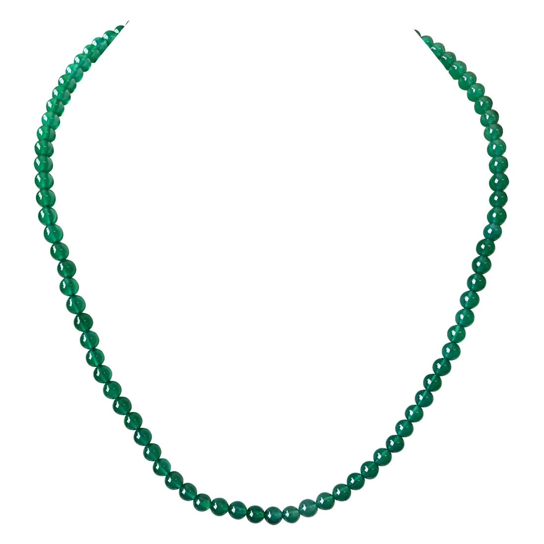 4/5 mm Real Green Onyx Beads Single Line Necklace (SN837)