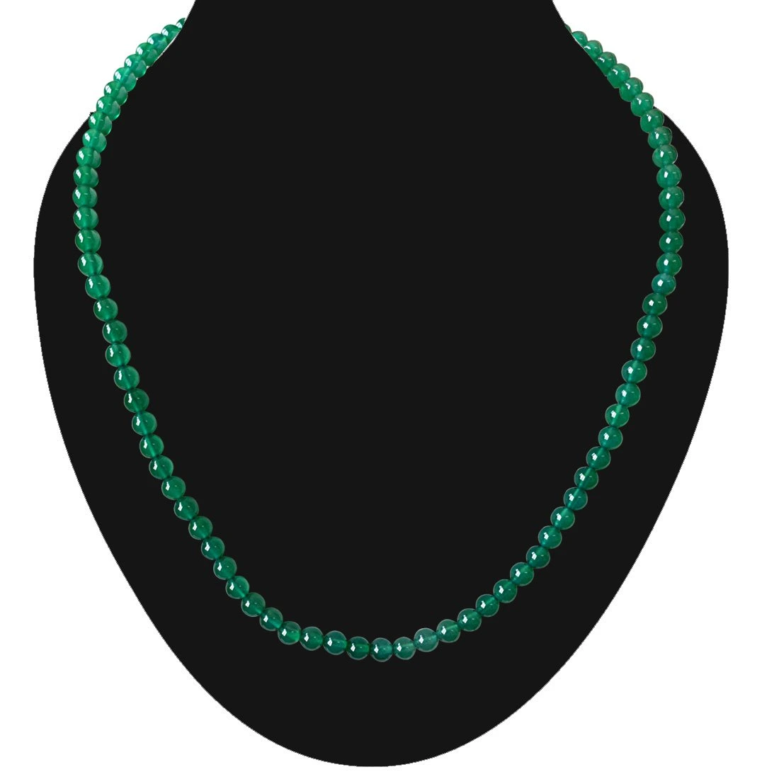 4/5 mm Real Green Onyx Beads Single Line Necklace (SN837)