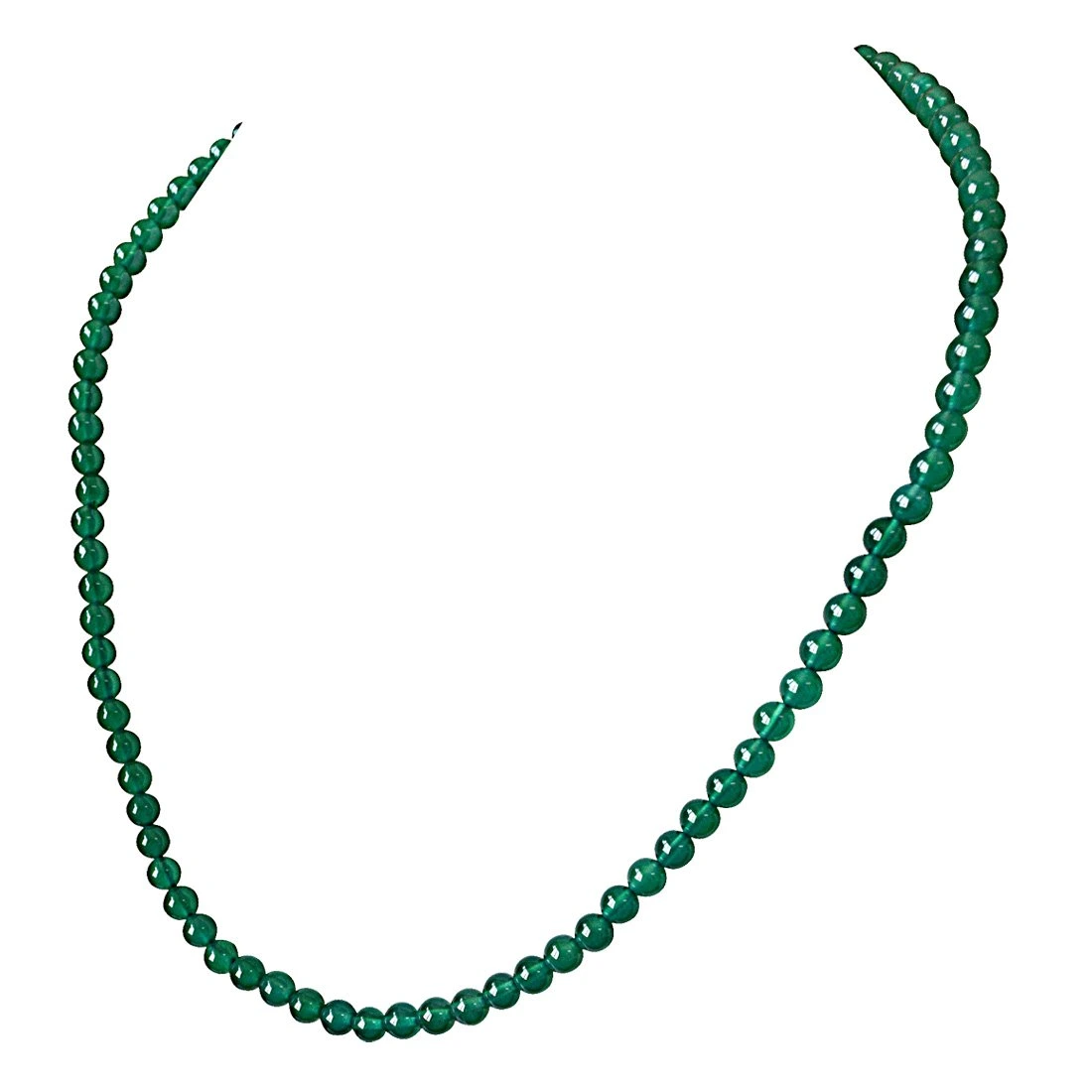 4/5 mm Real Green Onyx Beads Single Line Necklace (SN837)