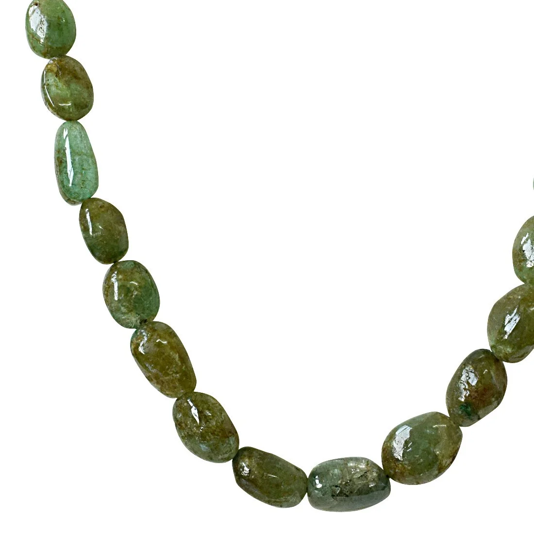 193cts single line real natural oval emerald necklace (SN842)