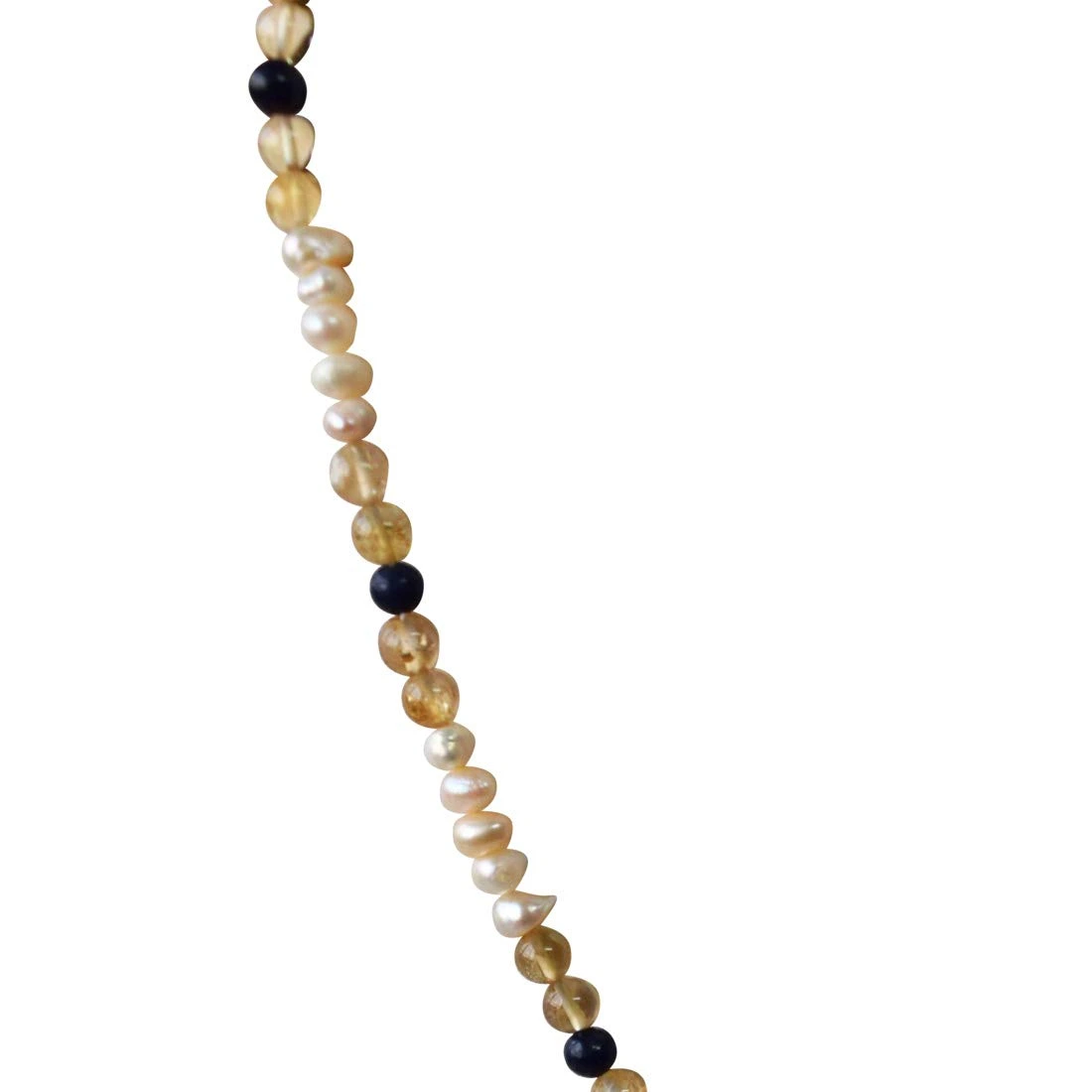 Freshwater Real Natural Pearl, Blue Lapiz & Citrin Beads Necklace with with Earrings (SN967)