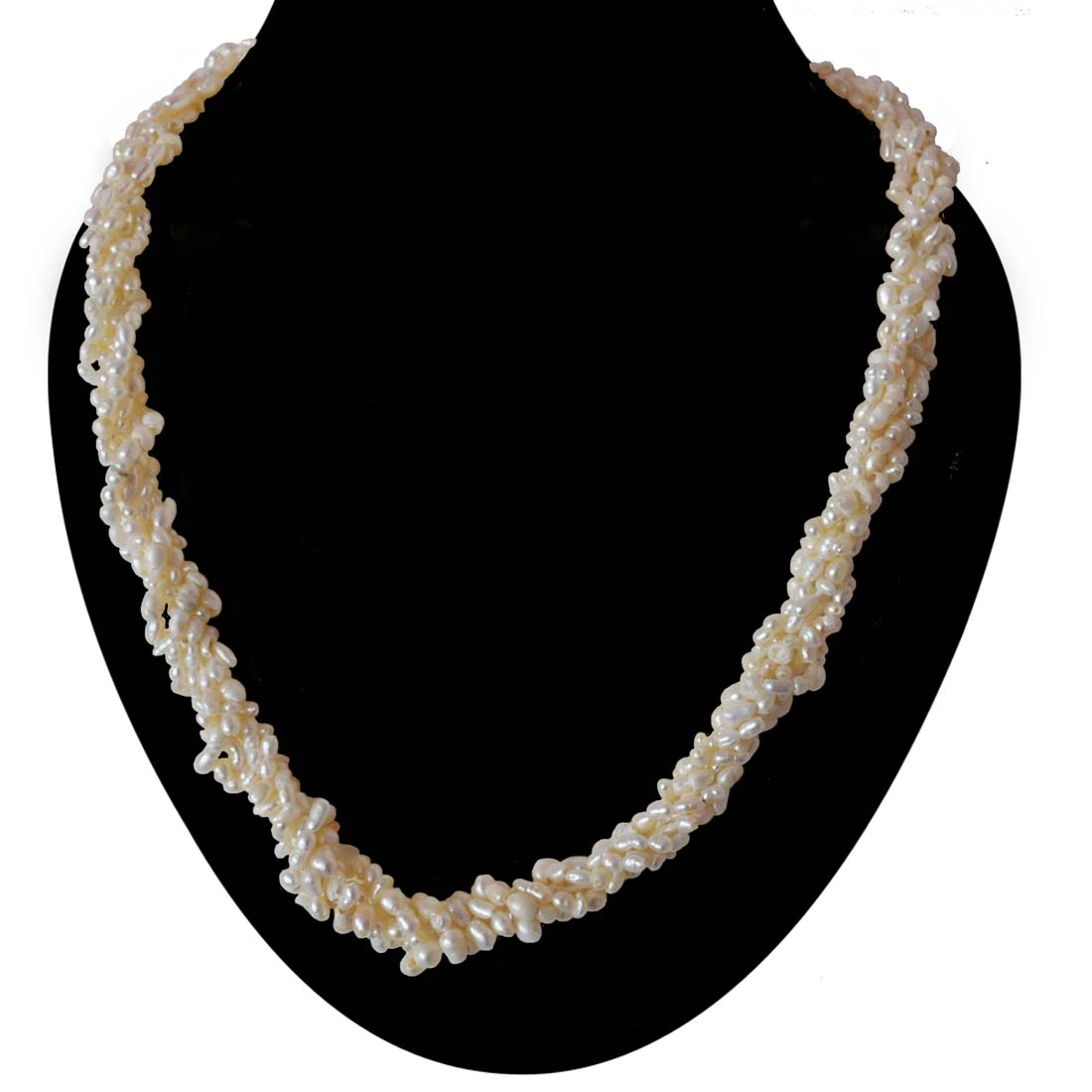 5 Line Twisted Rice Pearl Necklace (SN994)