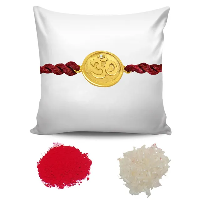 OM - Diamond and 18kt Yellow Gold Rakhi (SNDG1)