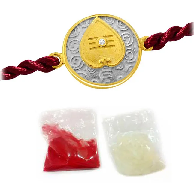 Vel - Diamond and 14kt Gold Rakhi (SNDG10)