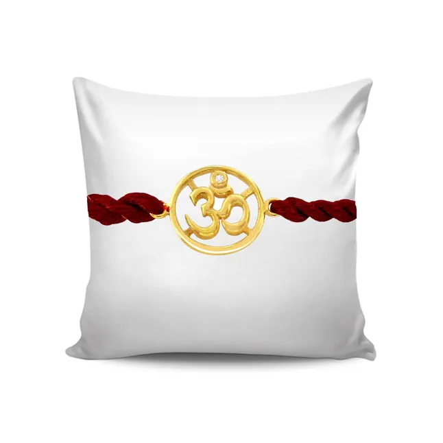 OM-Diamond and 18kt Yellow Gold Rakhi (SNDG3)