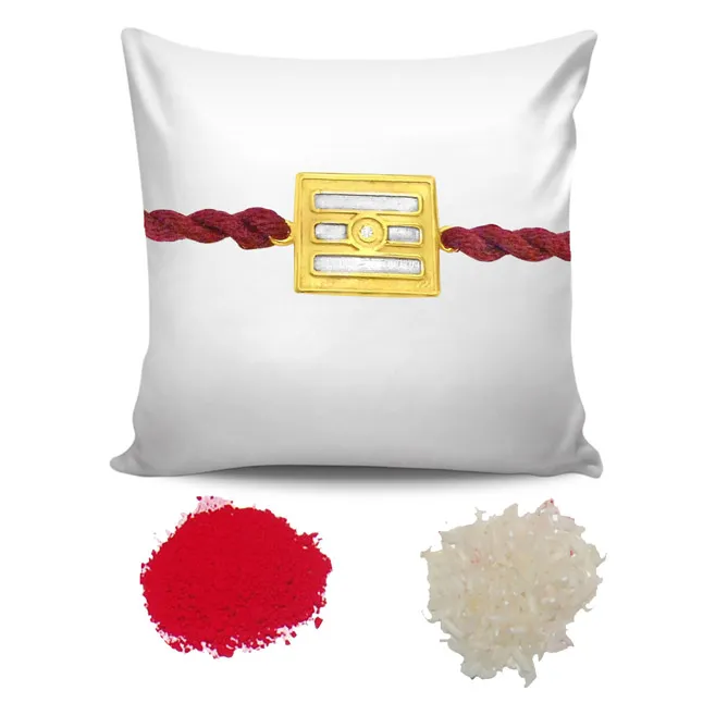 Eternal Purity Diamond & Gold Rakhi (SNDG4)