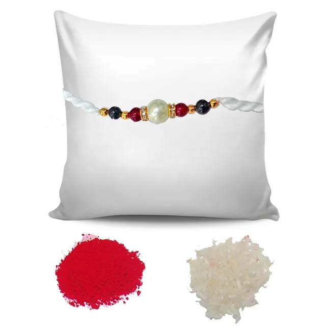 Shell Pearl & Coloured Stone Rakhi for Brothers (SNSH1)