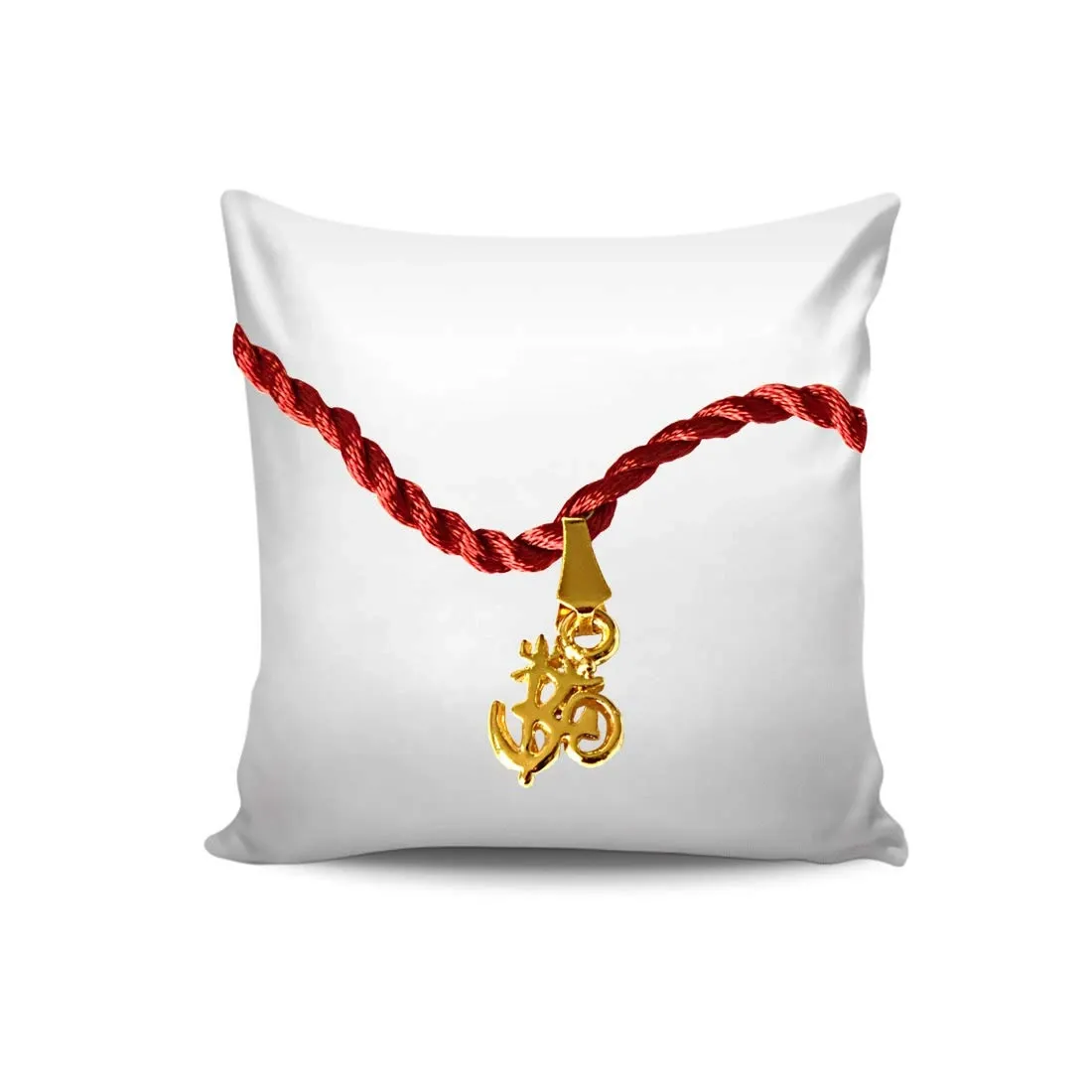 OM Trishul Gold Plated Religious Rakhi for Brothers (SNSH6)