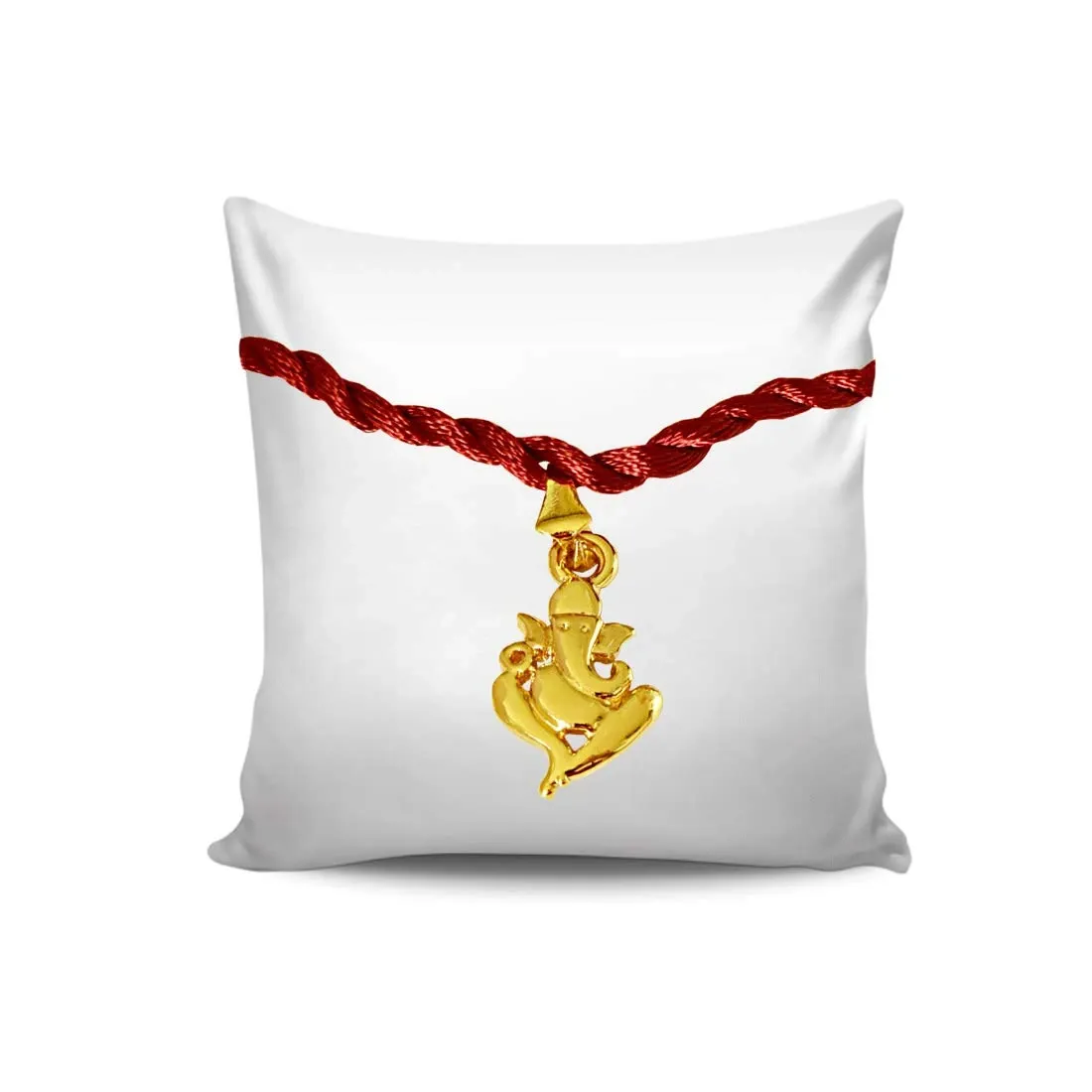 Ganesh Ganapati Religious Gold Plated Rakhi for Brothers (SNSH8)