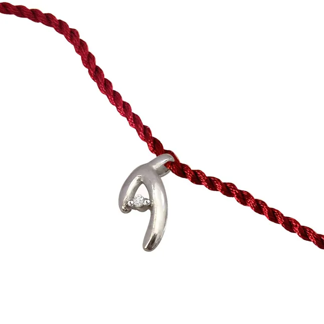 Glimpses Of Love Sterling Silver Rakhi for Brothers (SNSR19)