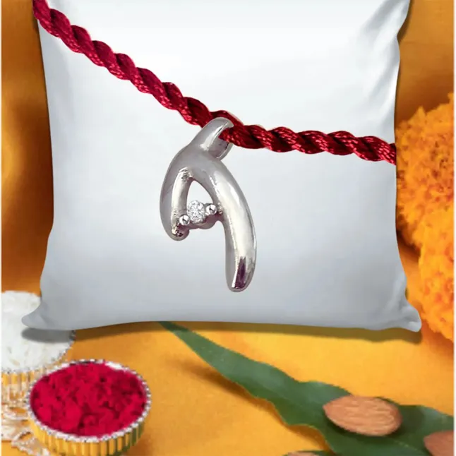 Glimpses Of Love Sterling Silver Rakhi for Brothers (SNSR19)