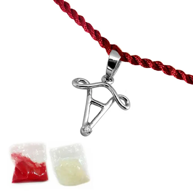 Eye Catchers Sterling Silver Rakhi for Brothers (SNSR22)