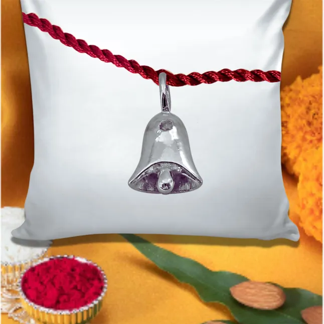 Bell Of Love Sterling Silver Rakhi for Brothers (SNSR23)