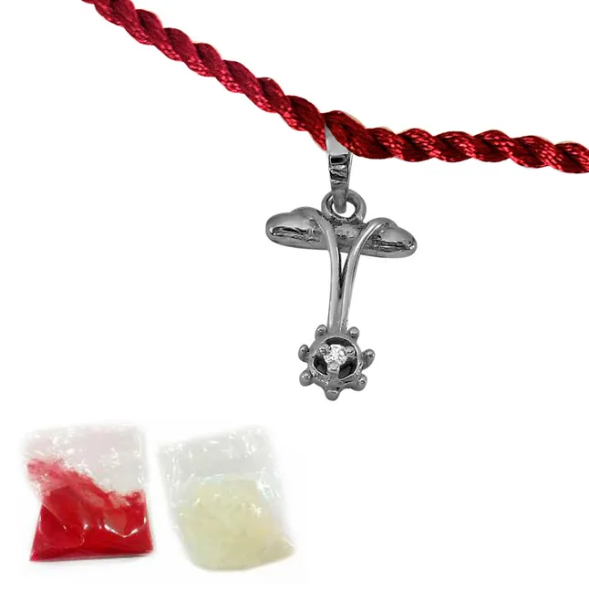 Lovable Beauty Sterling Silver Rakhi for Brothers (SNSR28)