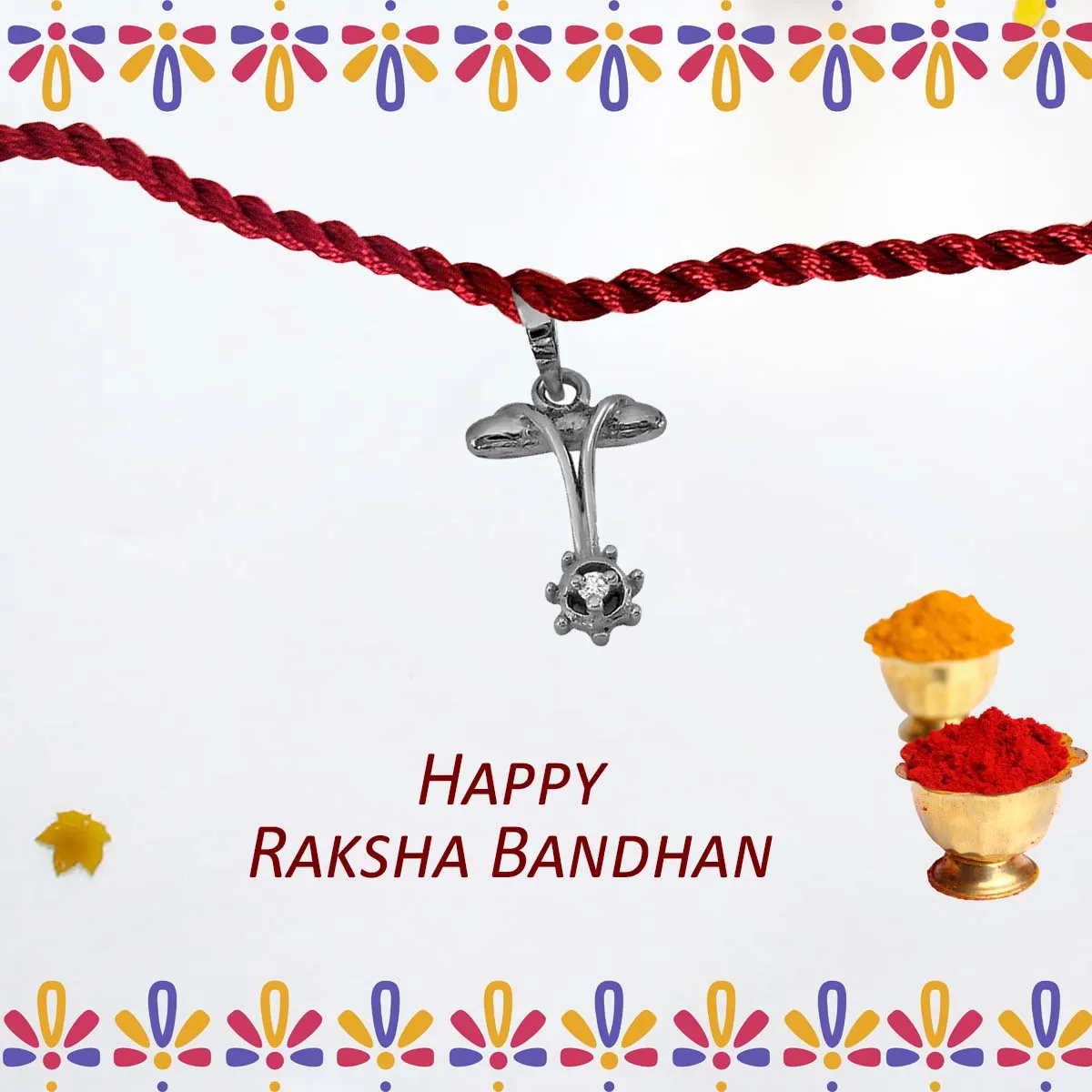 Lovable Beauty Sterling Silver Rakhi for Brothers SNSR28