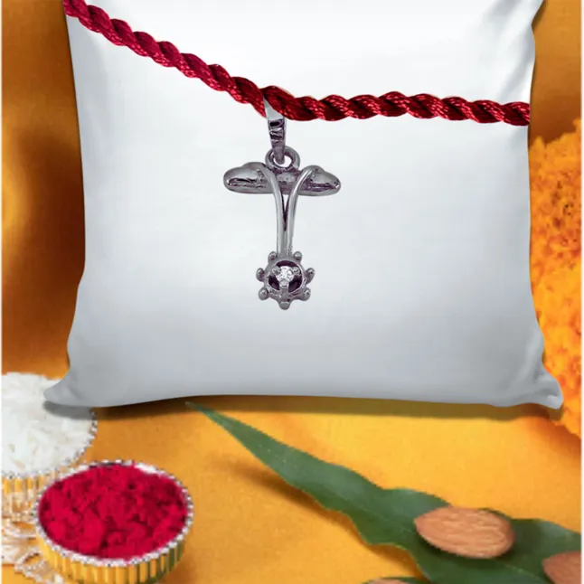 Lovable Beauty Sterling Silver Rakhi for Brothers SNSR28
