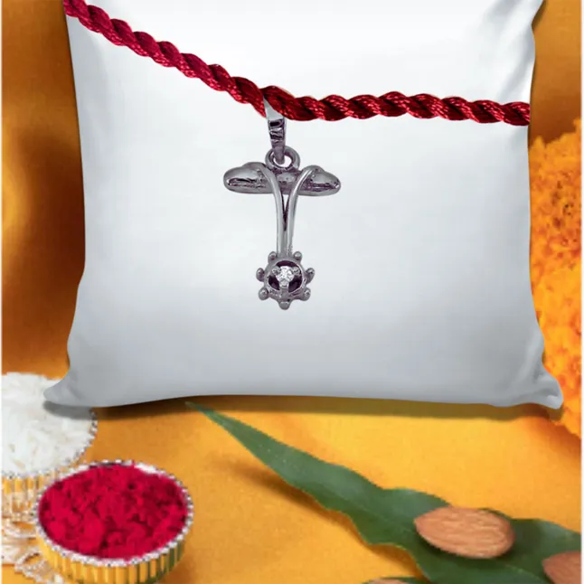 Lovable Beauty Sterling Silver Rakhi for Brothers (SNSR28)