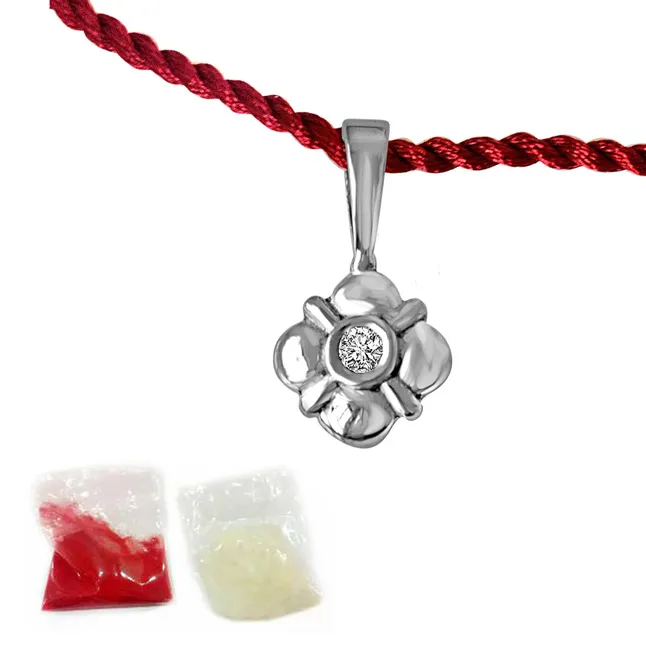 Nature's Beauty Sterling Silver Rakhi for Brothers (SNSR31)