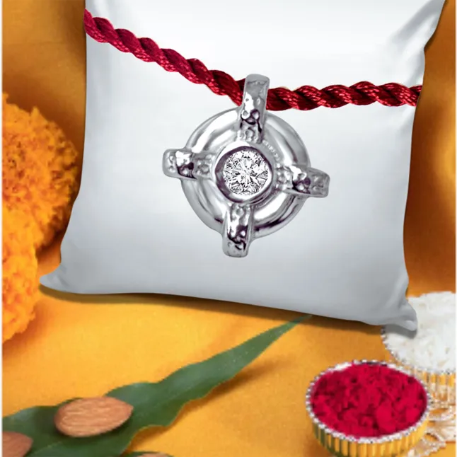 Freeze Frame Sterling Silver Rakhi for Brothers (SNSR33)