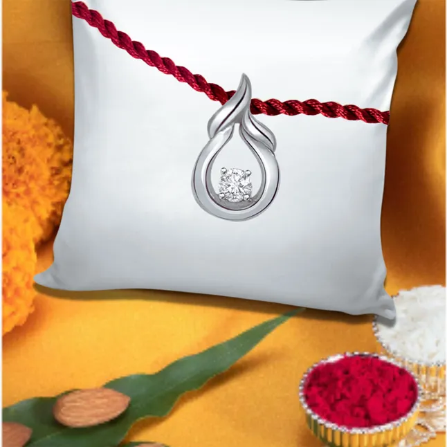 Happiness Is On Sterling Silver Rakhi for Brothers (SNSR34)