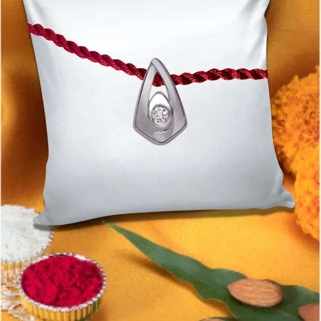 Sparkling Dream Sterling Silver Rakhi for Brothers (SNSR39)